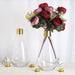 2 pcs 14" tall Glass Bottles Jar Vases - Clear with Gold VASE_A62_14