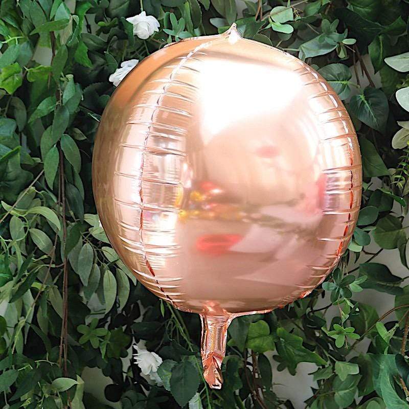 2 pcs 14" wide 4D Orbz Round Mylar Foil Balloons