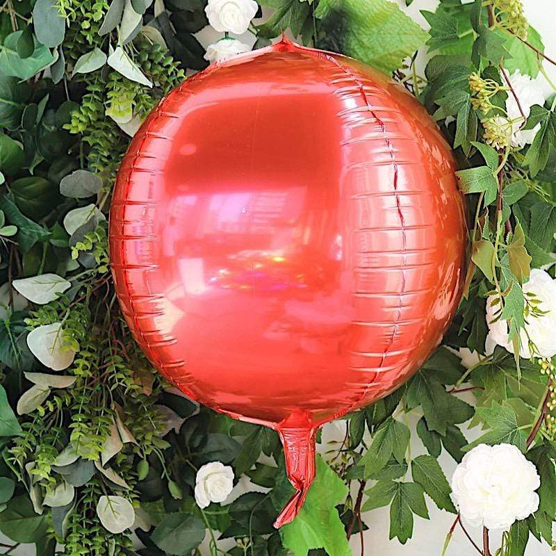 2 pcs 14" wide 4D Orbz Round Mylar Foil Balloons