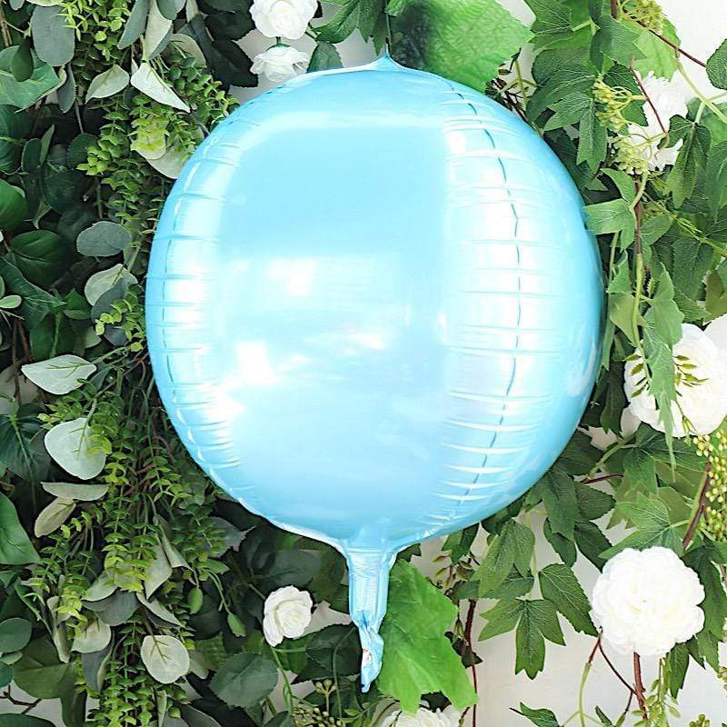 2 pcs 14" wide 4D Orbz Round Mylar Foil Balloons