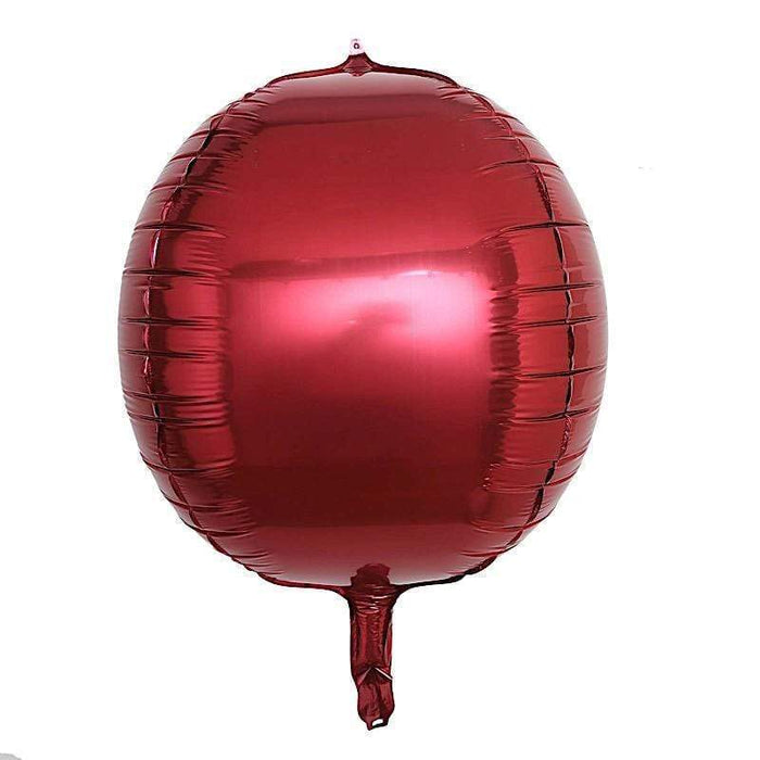 2 pcs 14" wide 4D Orbz Round Mylar Foil Balloons BLOON_FOL0018_17_BURG