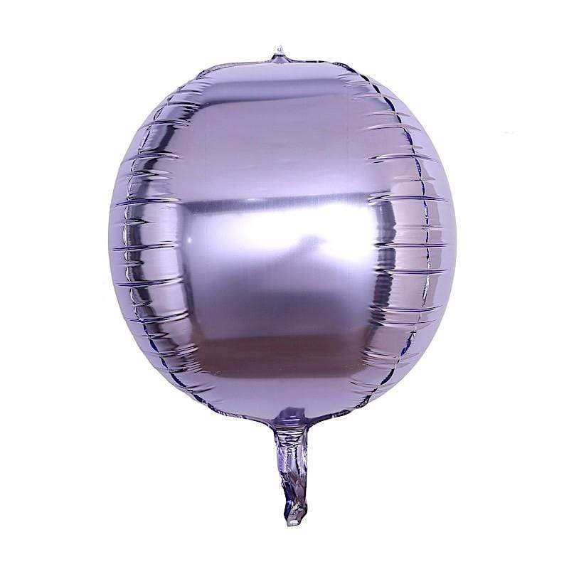 2 pcs 14" wide 4D Orbz Round Mylar Foil Balloons BLOON_FOL0018_17_LAV