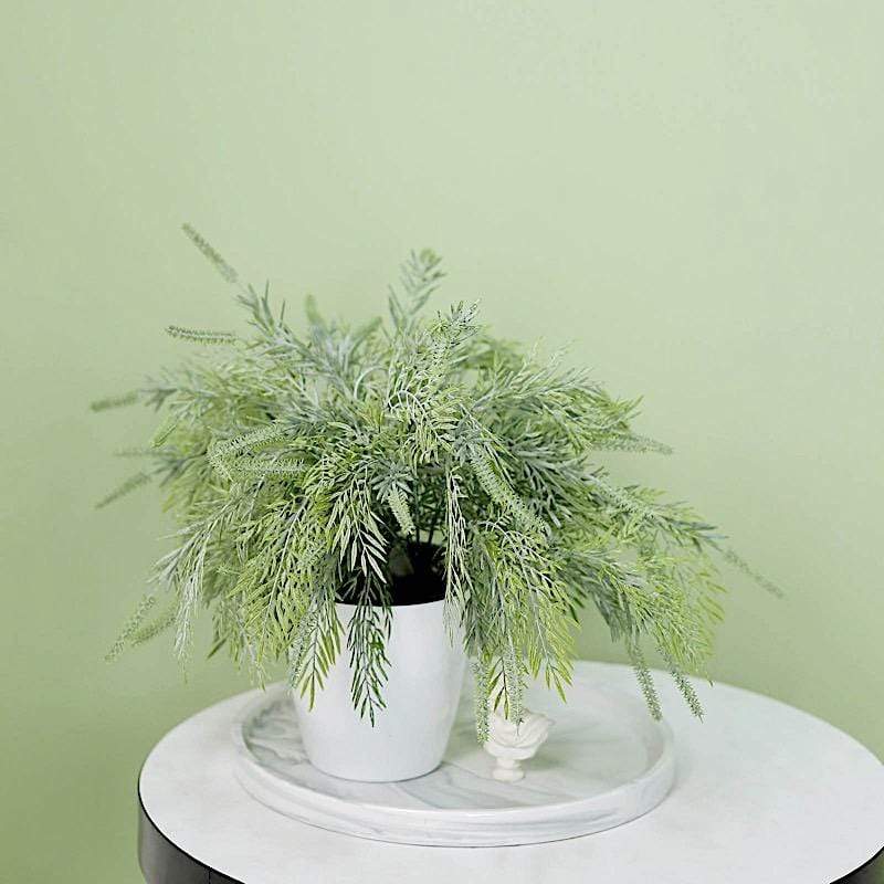 2 pcs 15" Faux Sagebrush Artificial Leaves Greenery Stems - Frosted Green ARTI_FERN_010_FRO