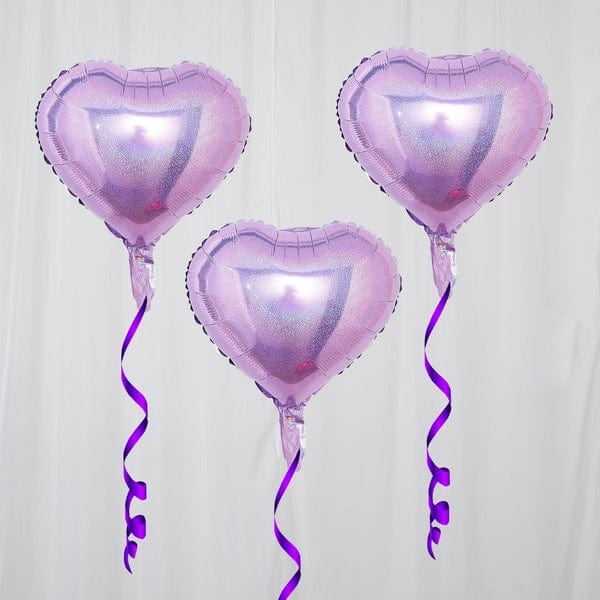 2 pcs 15" wide Hearts Mylar Foil Balloons