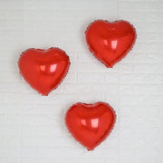 2 pcs 15" wide Hearts Mylar Foil Balloons