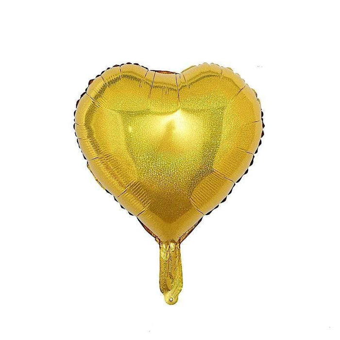 2 pcs 15" wide Hearts Mylar Foil Balloons BLOON_FOL0020_15_GOLD