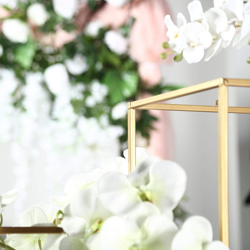 2 pcs 16" tall Geometric Metal Stands Wedding Flower Vase Holders