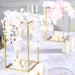 2 pcs 16" tall Geometric Metal Stands Wedding Flower Vase Holders