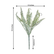 2 pcs 18" Faux Boston Fern Artificial Leaves Greenery Stems - Green