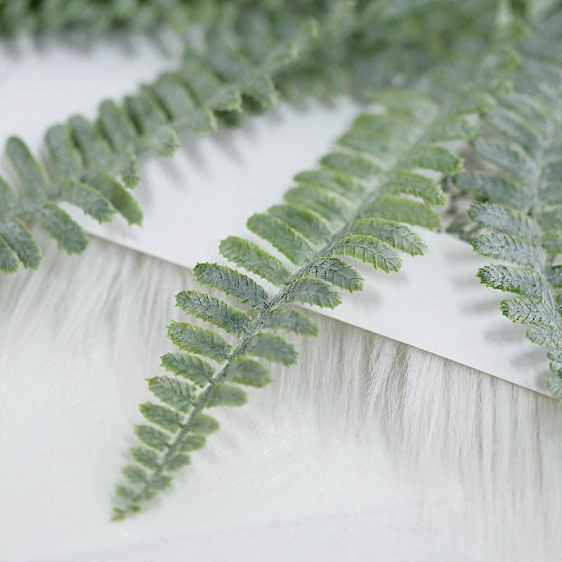 2 pcs 18" Faux Boston Fern Artificial Leaves Greenery Stems - Green