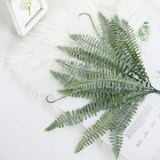 2 pcs 18" Faux Boston Fern Artificial Leaves Greenery Stems - Green