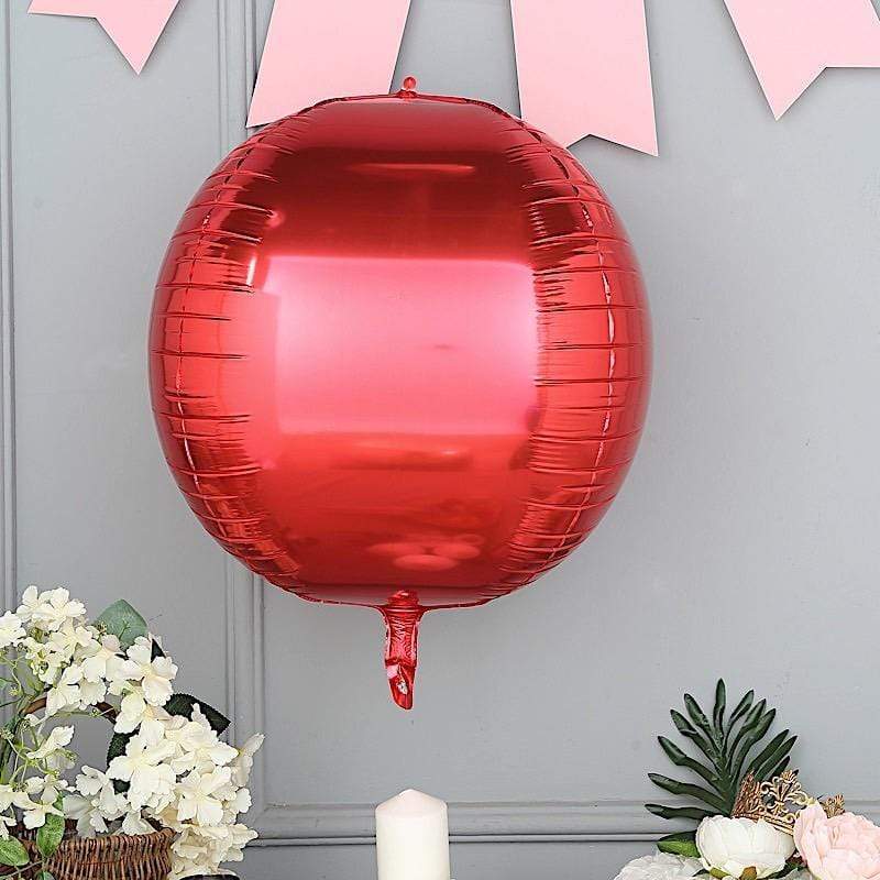 2 pcs 18" wide 4D Orbz Round Balls Mylar Foil Balloons