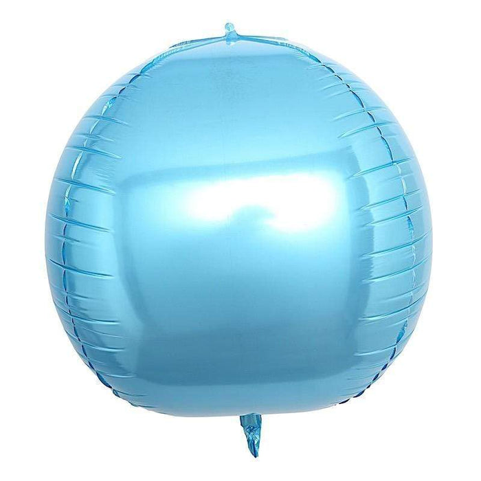 2 pcs 18" wide 4D Orbz Round Balls Mylar Foil Balloons BLOON_FOL0018_24_BLUE