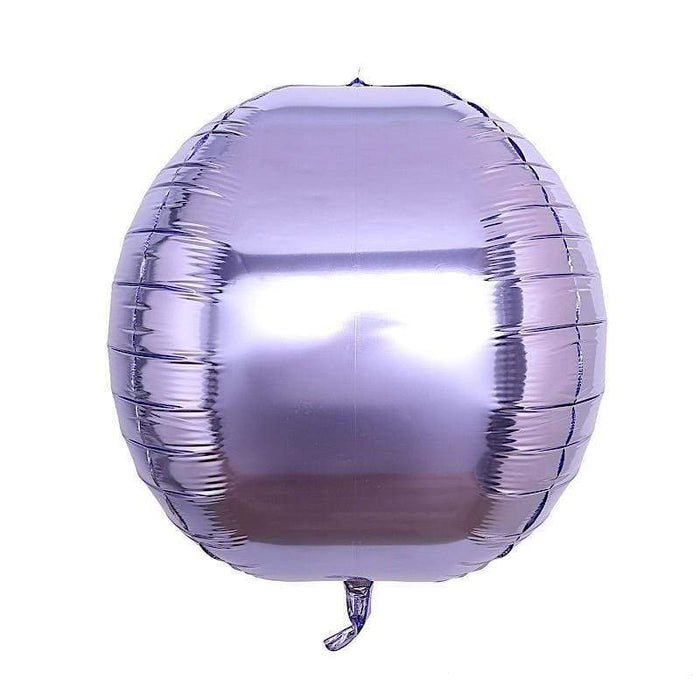 2 pcs 18" wide 4D Orbz Round Balls Mylar Foil Balloons BLOON_FOL0018_24_LAV