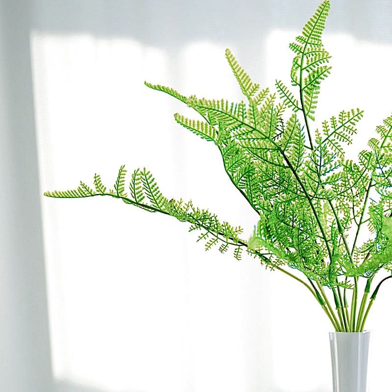 2 pcs 19" Asparagus Fern Artificial Leaves Greenery Stems - Green ARTI_FERN_007_GRN