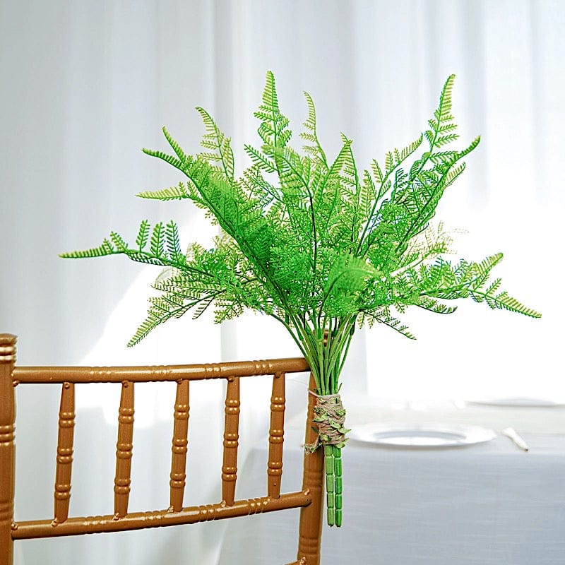 2 pcs 19" Asparagus Fern Artificial Leaves Greenery Stems - Green ARTI_FERN_007_GRN