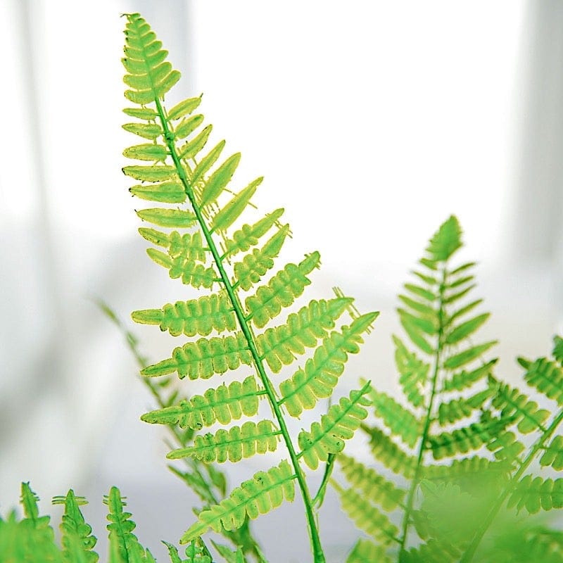 2 pcs 19" Faux Boston Fern Artificial Leaves Greenery Stems - Green ARTI_FERN_008_GRN