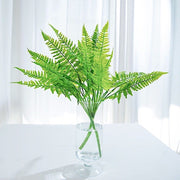 2 pcs 19" Faux Boston Fern Artificial Leaves Greenery Stems - Green ARTI_FERN_008_GRN
