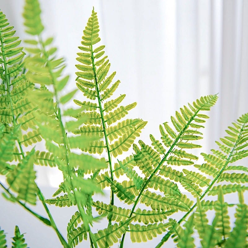 2 pcs 19" Faux Boston Fern Artificial Leaves Greenery Stems - Green ARTI_FERN_008_GRN