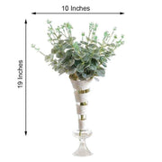 2 pcs 19" tall Eucalyptus Artificial Greenery Bushes