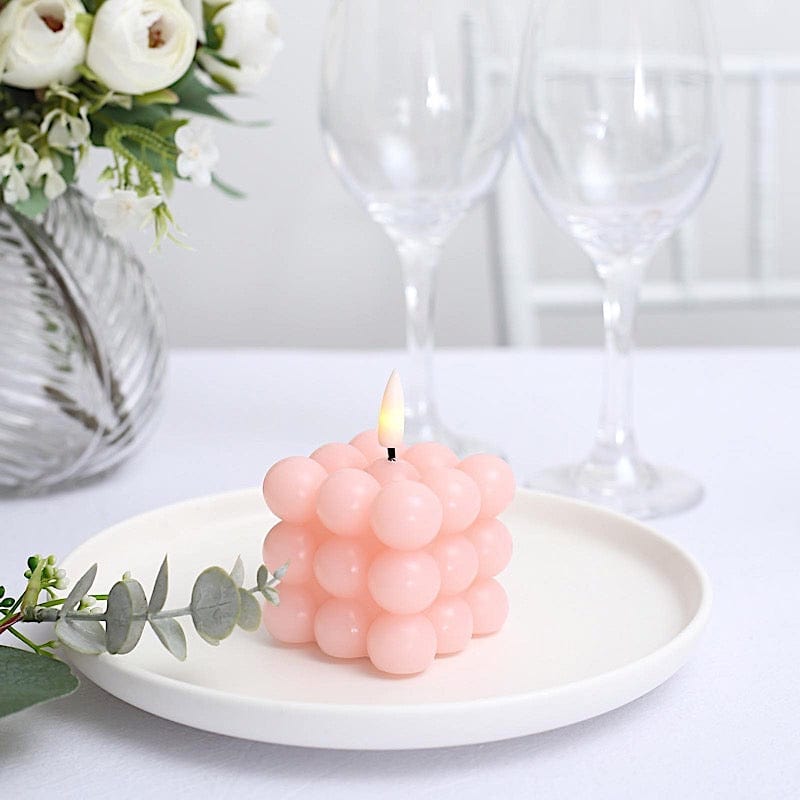 2 pcs 2" Battery Operated Flameless Bubble LED Candles