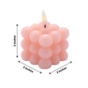 2 pcs 2" Battery Operated Flameless Bubble LED Candles
