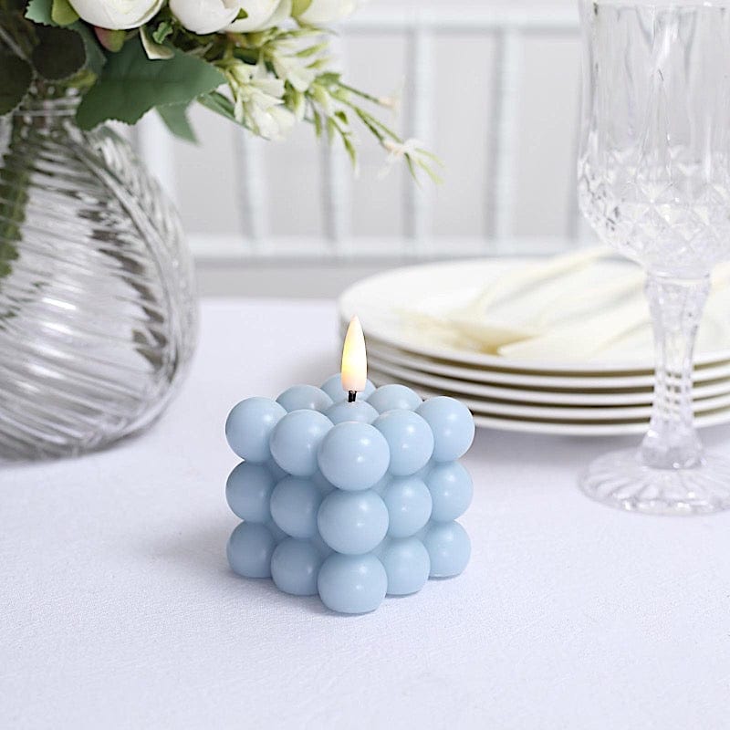 2 pcs 2" Battery Operated Flameless Bubble LED Candles