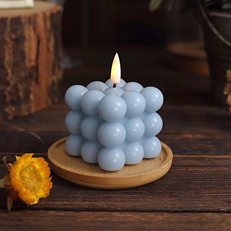 2 pcs 2" Battery Operated Flameless Bubble LED Candles