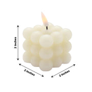 2 pcs 2" Battery Operated Flameless Bubble LED Candles