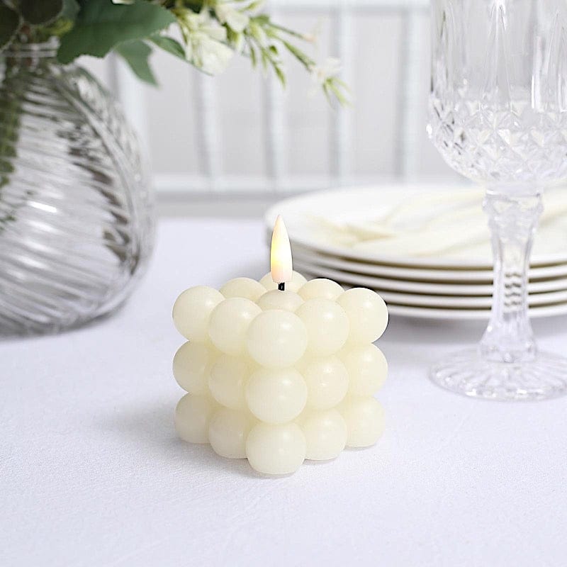 2 pcs 2" Battery Operated Flameless Bubble LED Candles