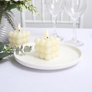 2 pcs 2" Battery Operated Flameless Bubble LED Candles