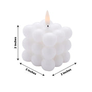 2 pcs 2" Battery Operated Flameless Bubble LED Candles