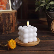 2 pcs 2" Battery Operated Flameless Bubble LED Candles