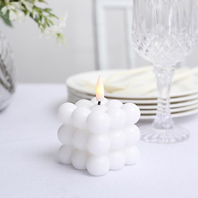 2 pcs 2" Battery Operated Flameless Bubble LED Candles