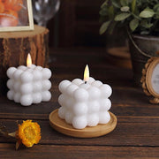 2 pcs 2" Battery Operated Flameless Bubble LED Candles