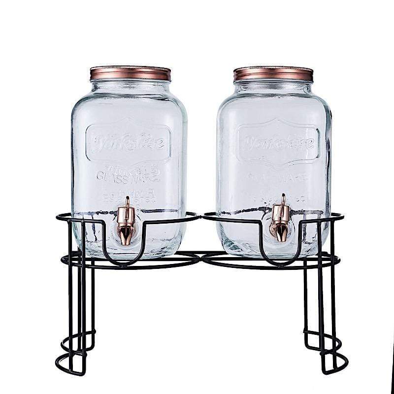 Glass Jug Beverage Dispenser with Spout