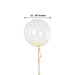 2 pcs 20" Round PVC Balloons with Confetti Dots - Clear and Gold BLOON_CLR002_20_GOLD
