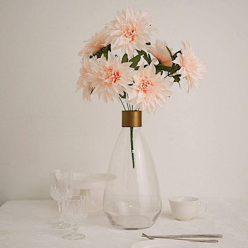 2 pcs 20" tall Artificial Dahlia Silk Flowers Bushes