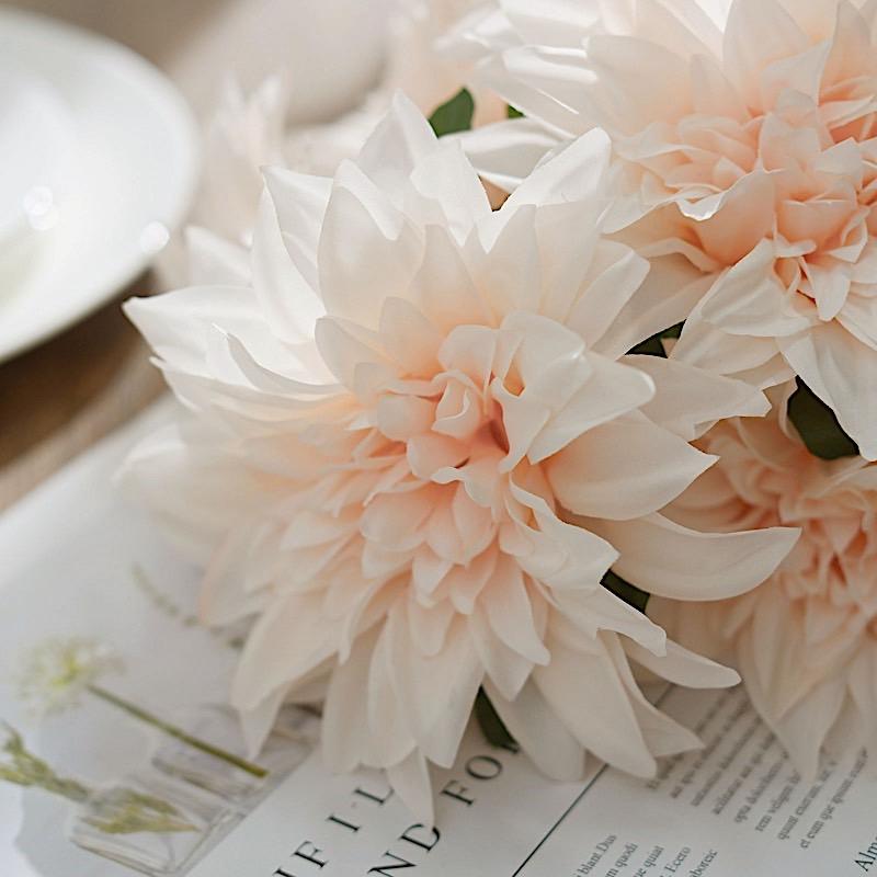 2 pcs 20" tall Artificial Dahlia Silk Flowers Bushes