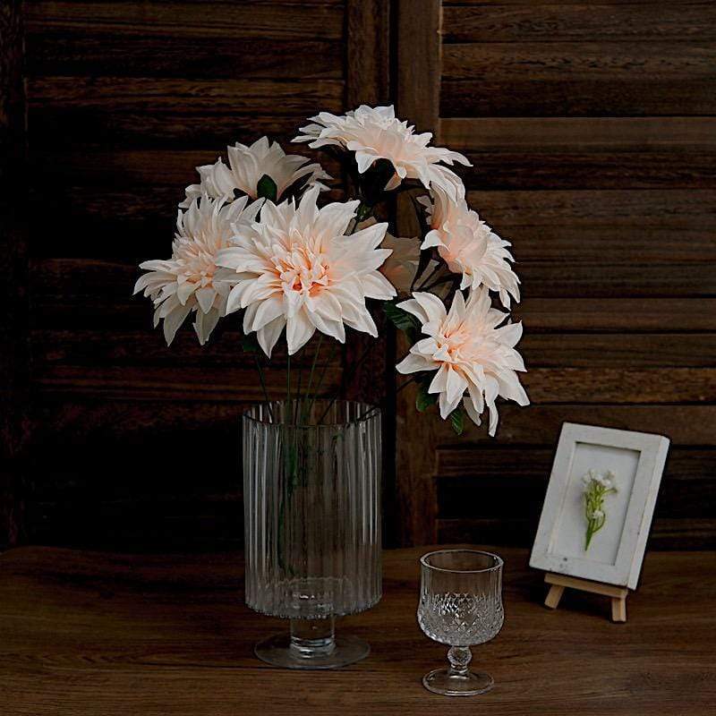 2 pcs 20" tall Artificial Dahlia Silk Flowers Bushes