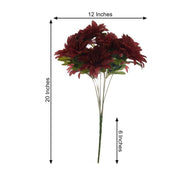 2 pcs 20" tall Artificial Dahlia Silk Flowers Bushes