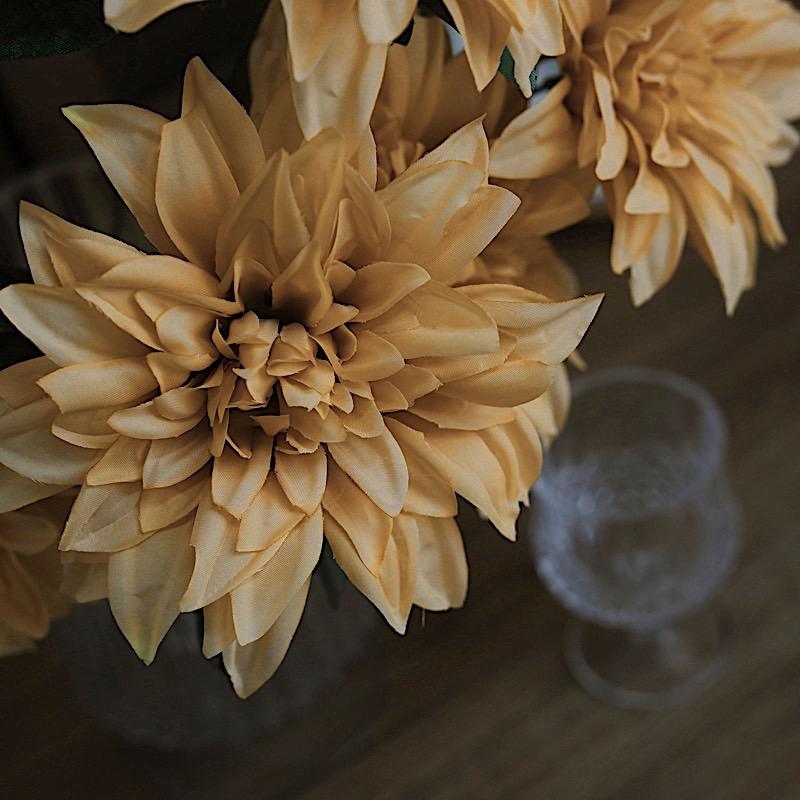 2 pcs 20" tall Artificial Dahlia Silk Flowers Bushes