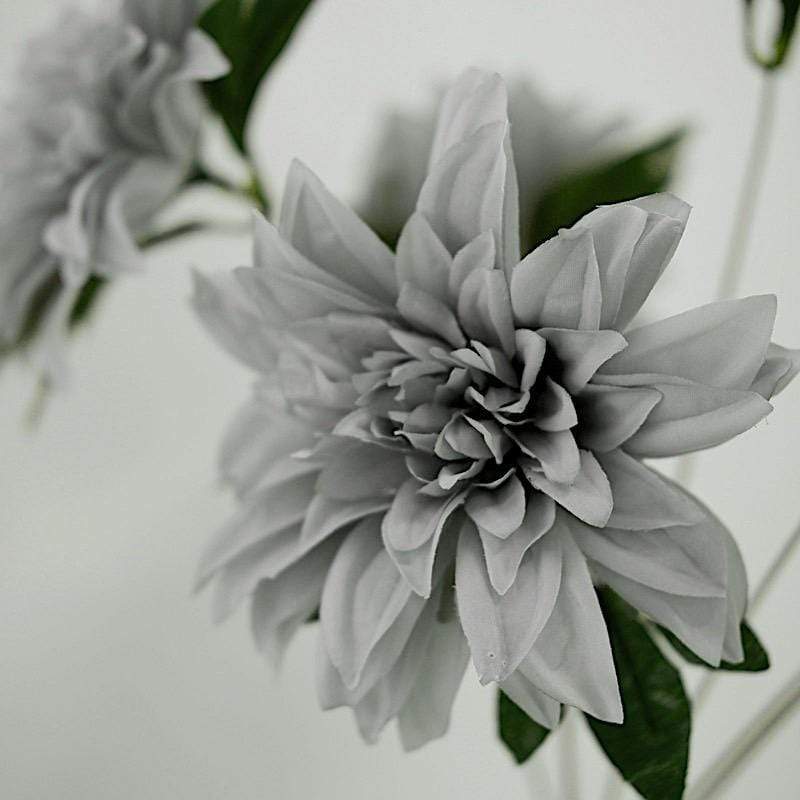 2 pcs 20" tall Artificial Dahlia Silk Flowers Bushes