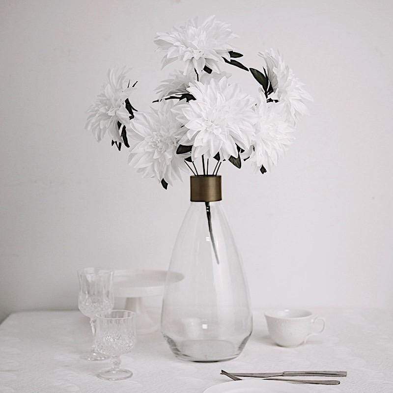 2 pcs 20" tall Artificial Dahlia Silk Flowers Bushes