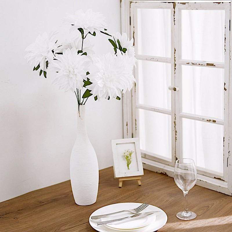 2 pcs 20" tall Artificial Dahlia Silk Flowers Bushes