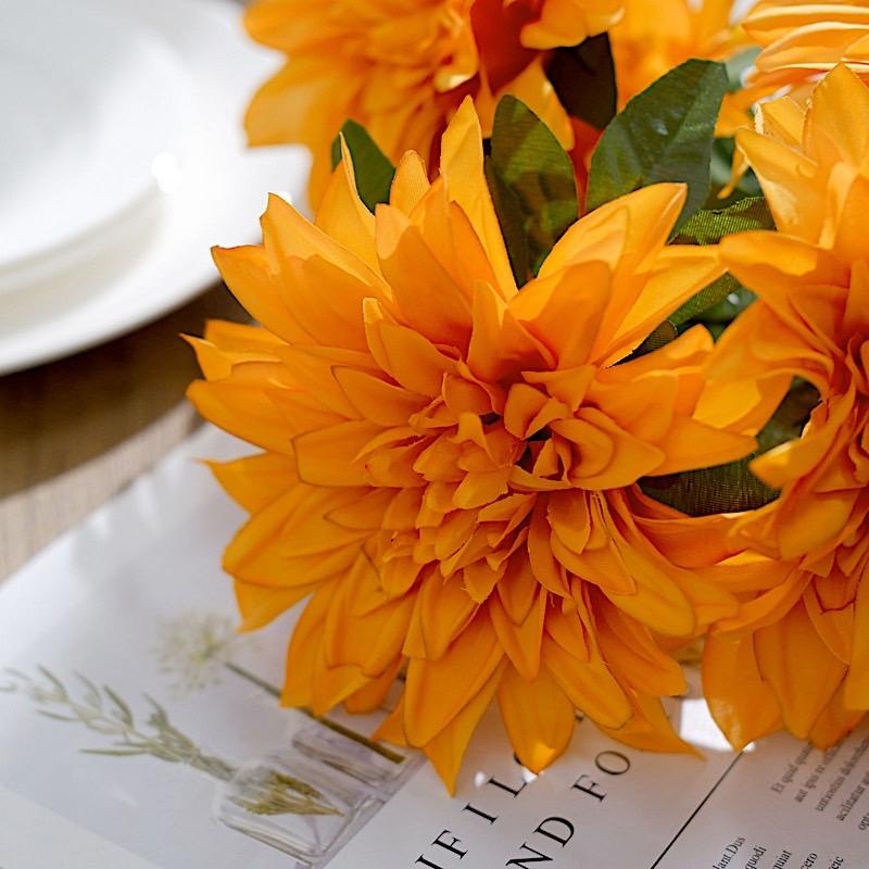 2 pcs 20" tall Artificial Dahlia Silk Flowers Bushes