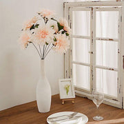 2 pcs 20" tall Artificial Dahlia Silk Flowers Bushes