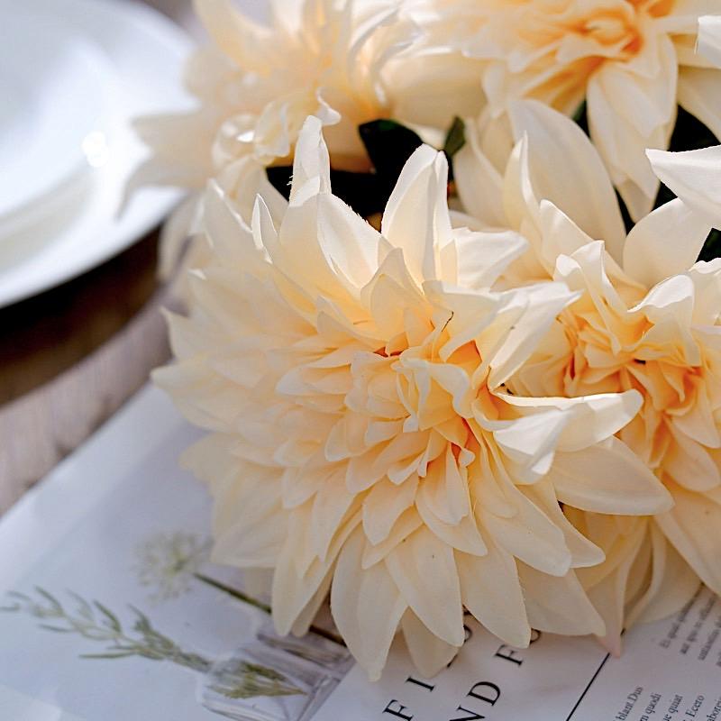 2 pcs 20" tall Artificial Dahlia Silk Flowers Bushes