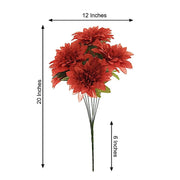 2 pcs 20" tall Artificial Dahlia Silk Flowers Bushes