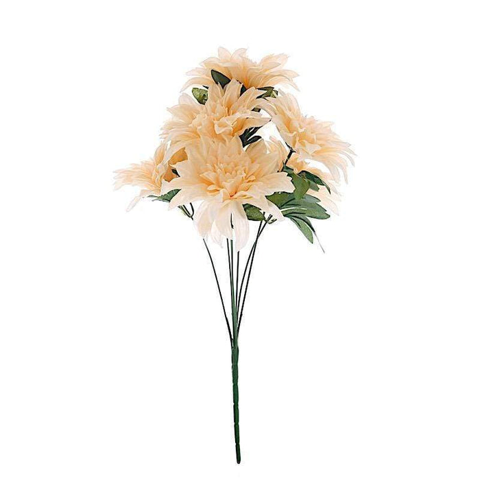 2 pcs 20" tall Artificial Dahlia Silk Flowers Bushes ARTI_DAHL_002_CRM